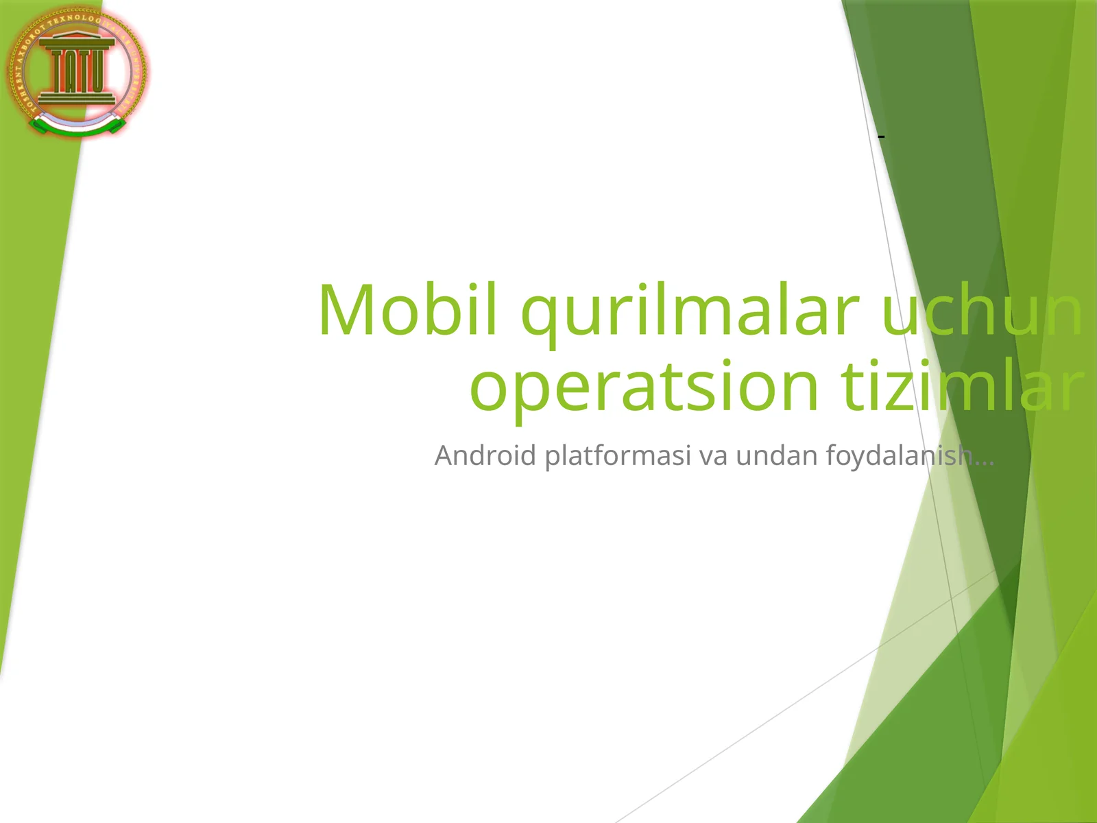 Mobil qurilmalar uchun operatsion tizimlar