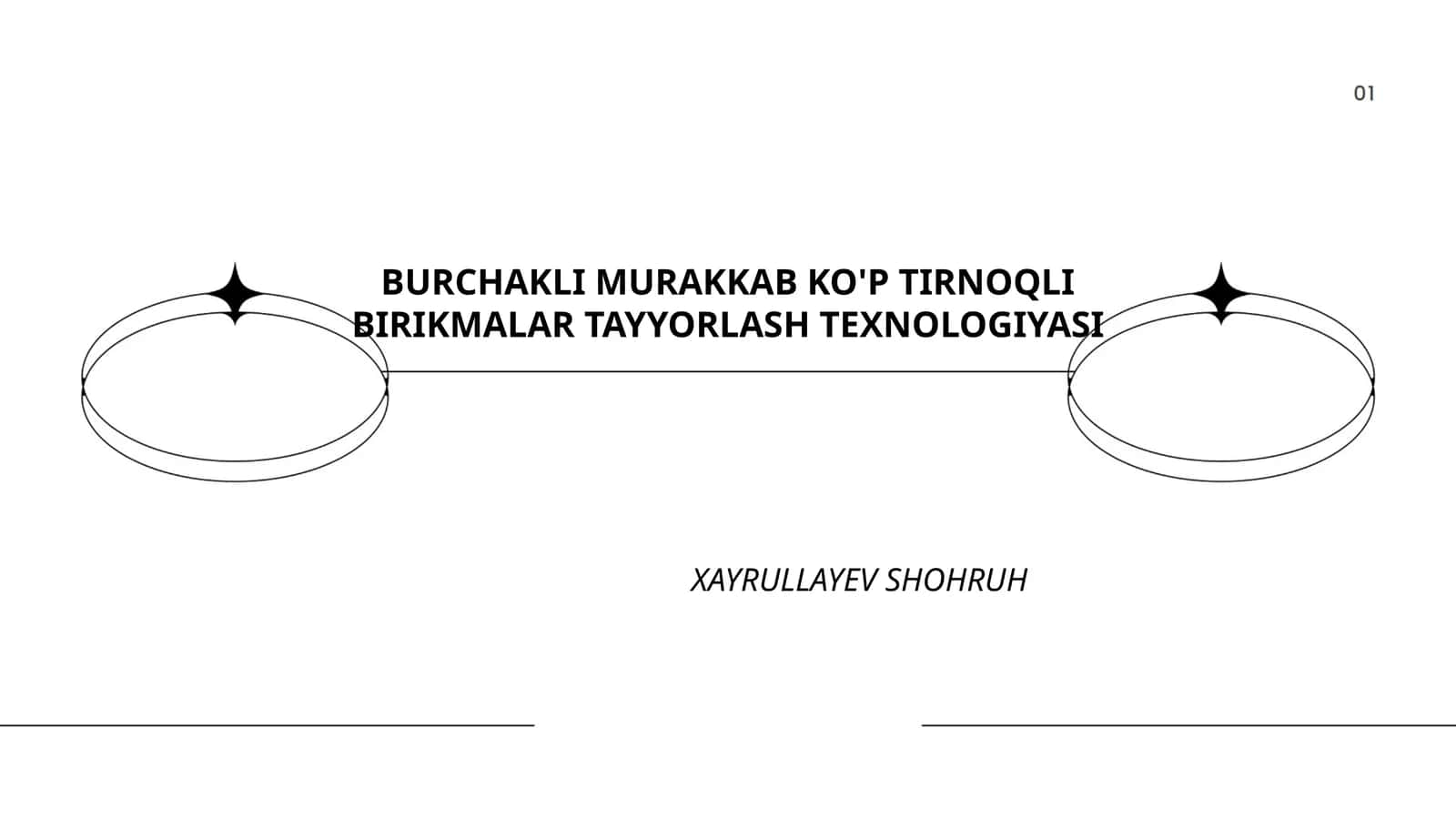 BURCHAKLI MURAKKAB KO'P TIRNOQLI BIRIKMALAR TAYYORLASH TEXNOLOGIYASI
