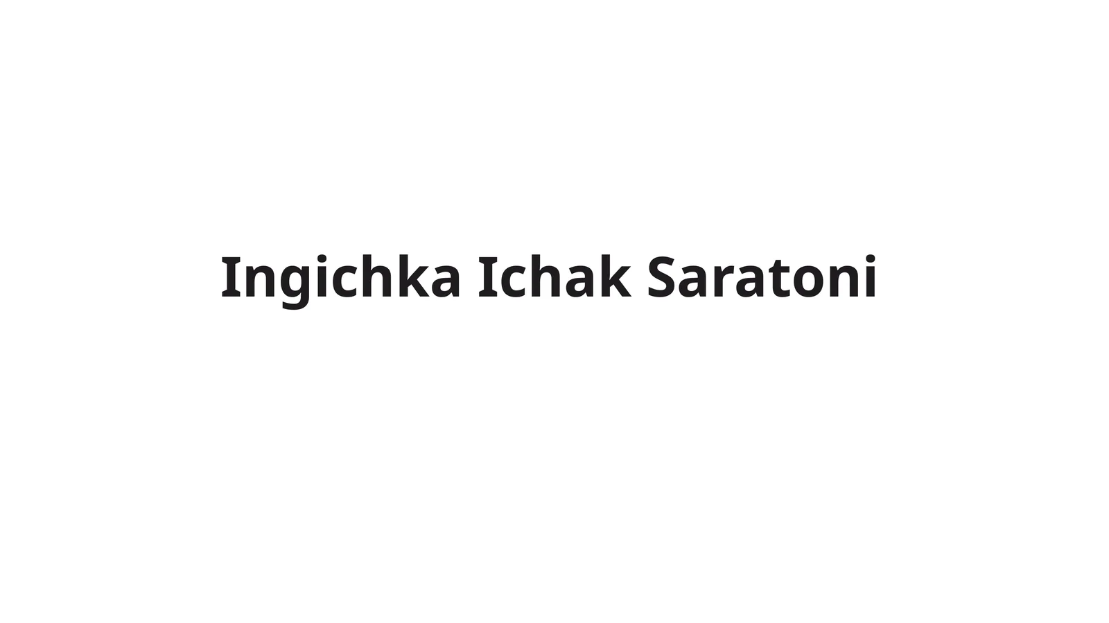Ingichka Ichak Saratoni