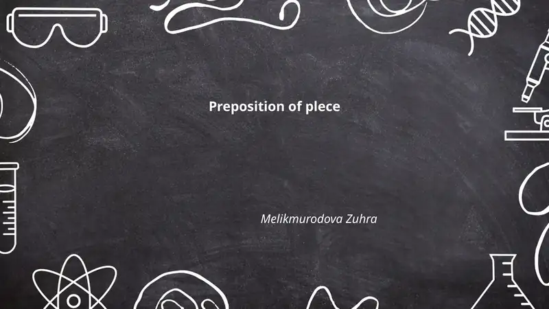 Preposition of place