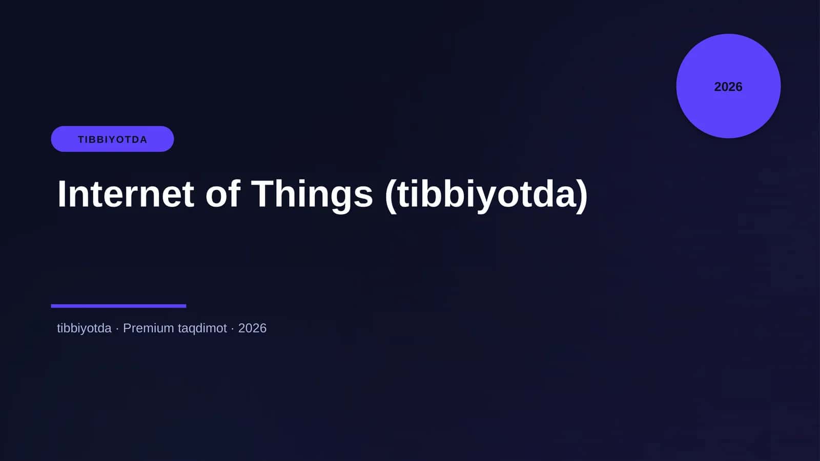 Internet of Things (tibbiyotda)