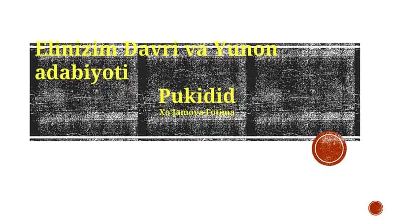 Elinizim Davri va Yunon adabiyoti