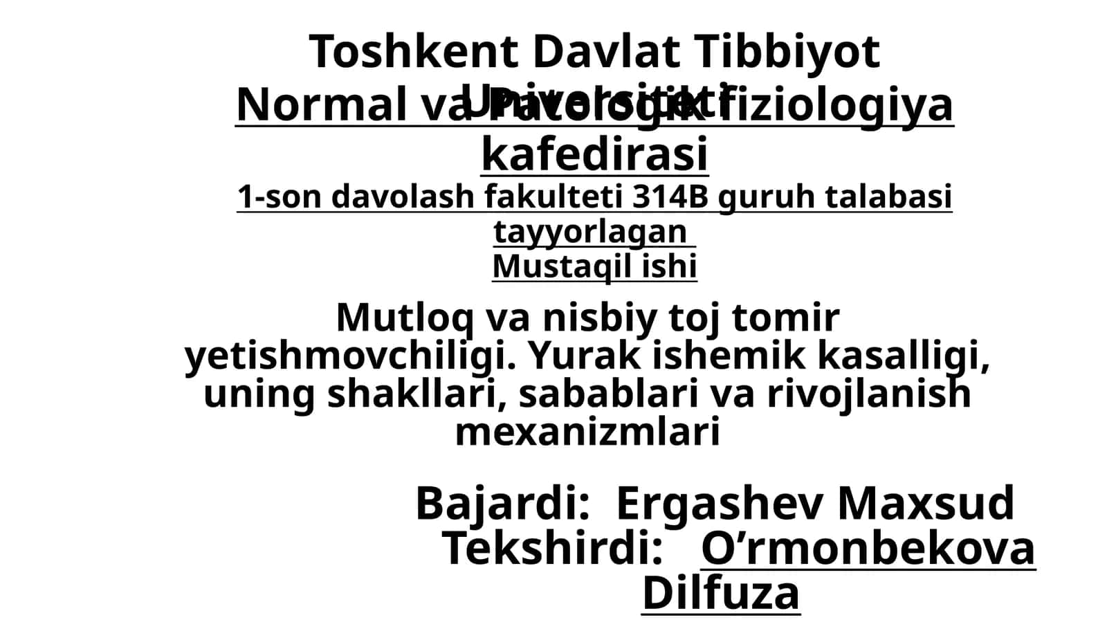 Mutloq vanisbiy tojtomir yetishmovchiligi