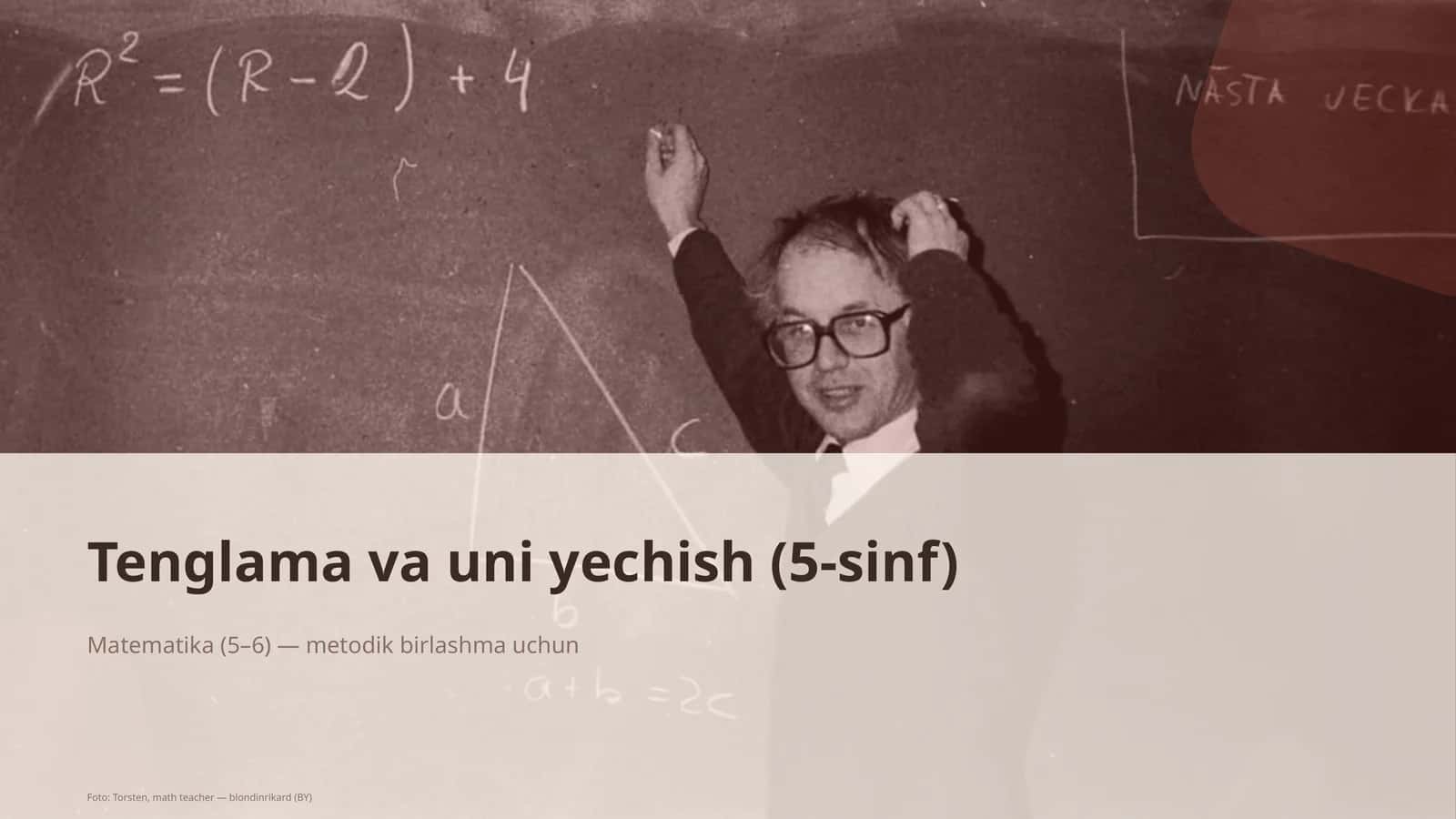 Tenglama va uni yechish (5-sinf)