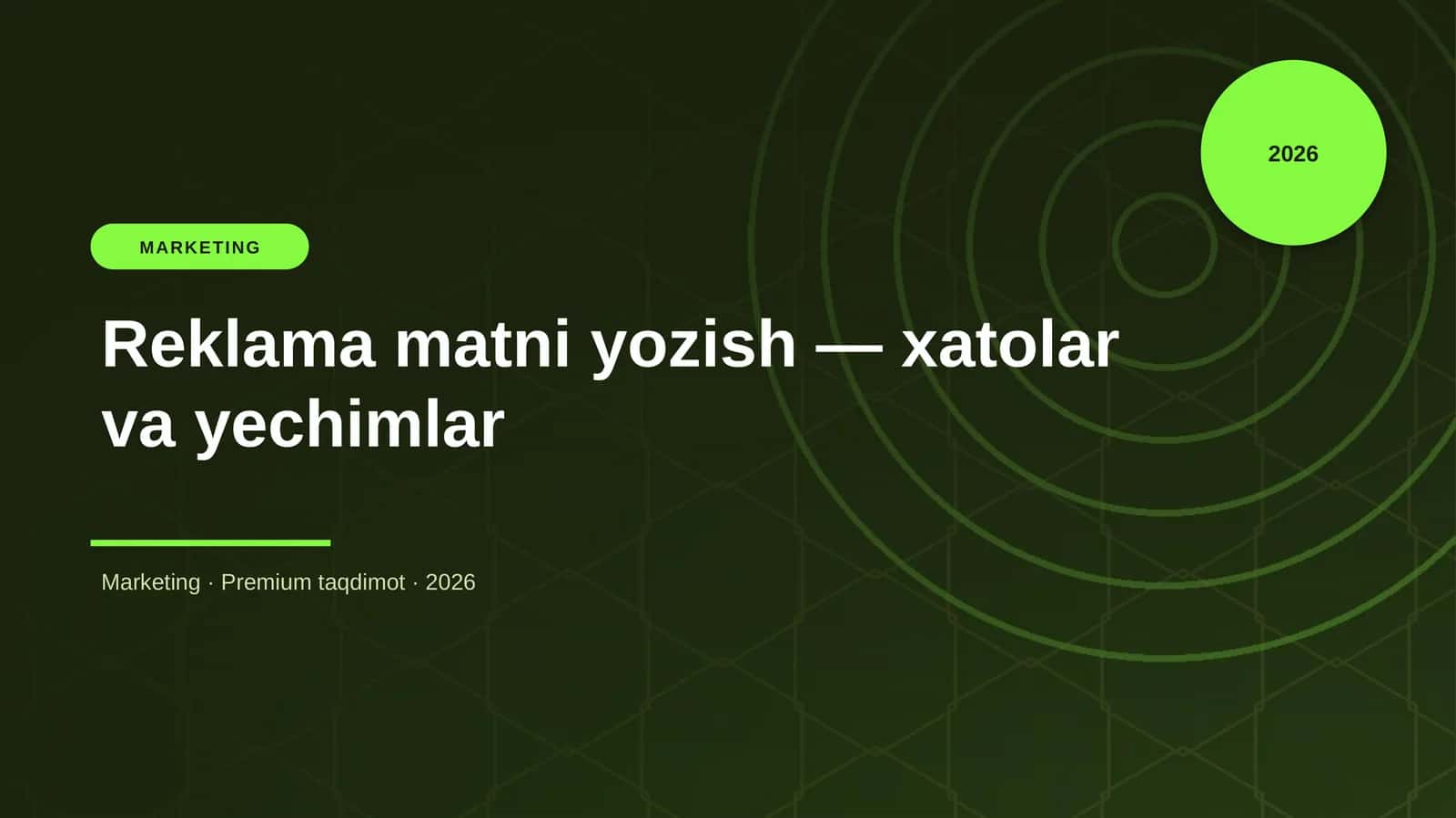Reklama matni yozish — xatolar va yechimlar