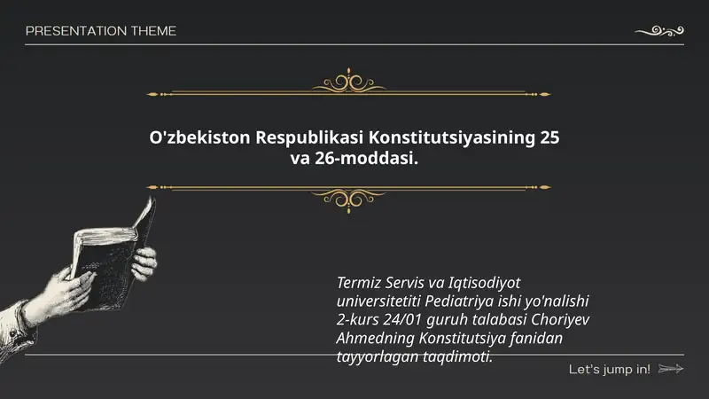Konstitutsiya fanidan taqdimot