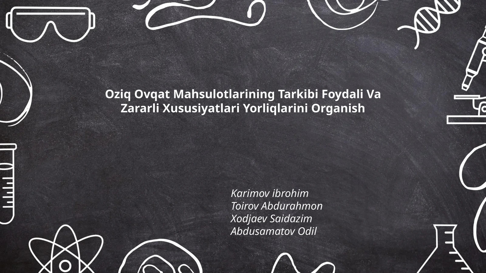 Oziq Ovqat Mahsulotlarining Tarkibi Foydali Va Zararli Xususiyatlari Yorliqlarini Organish