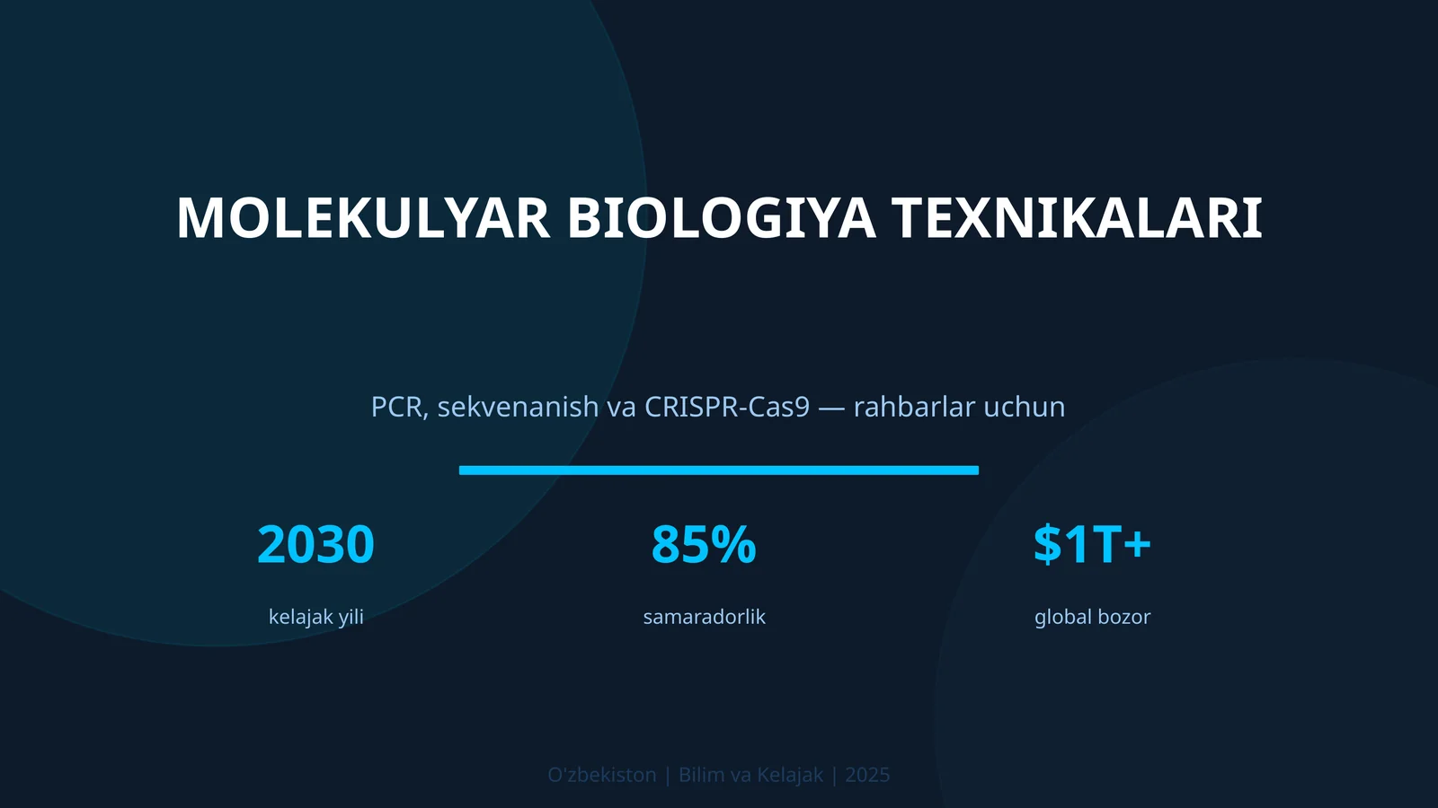 MOLEKULYAR BIOLOGIYA TEXNIKALARI