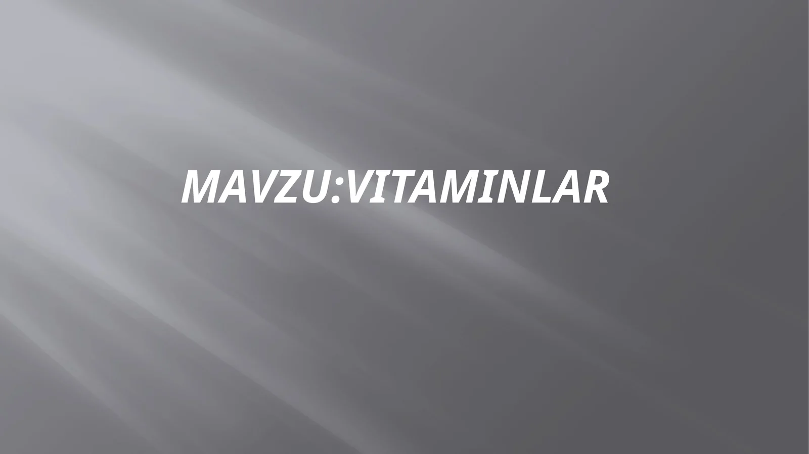 Vitaminlar