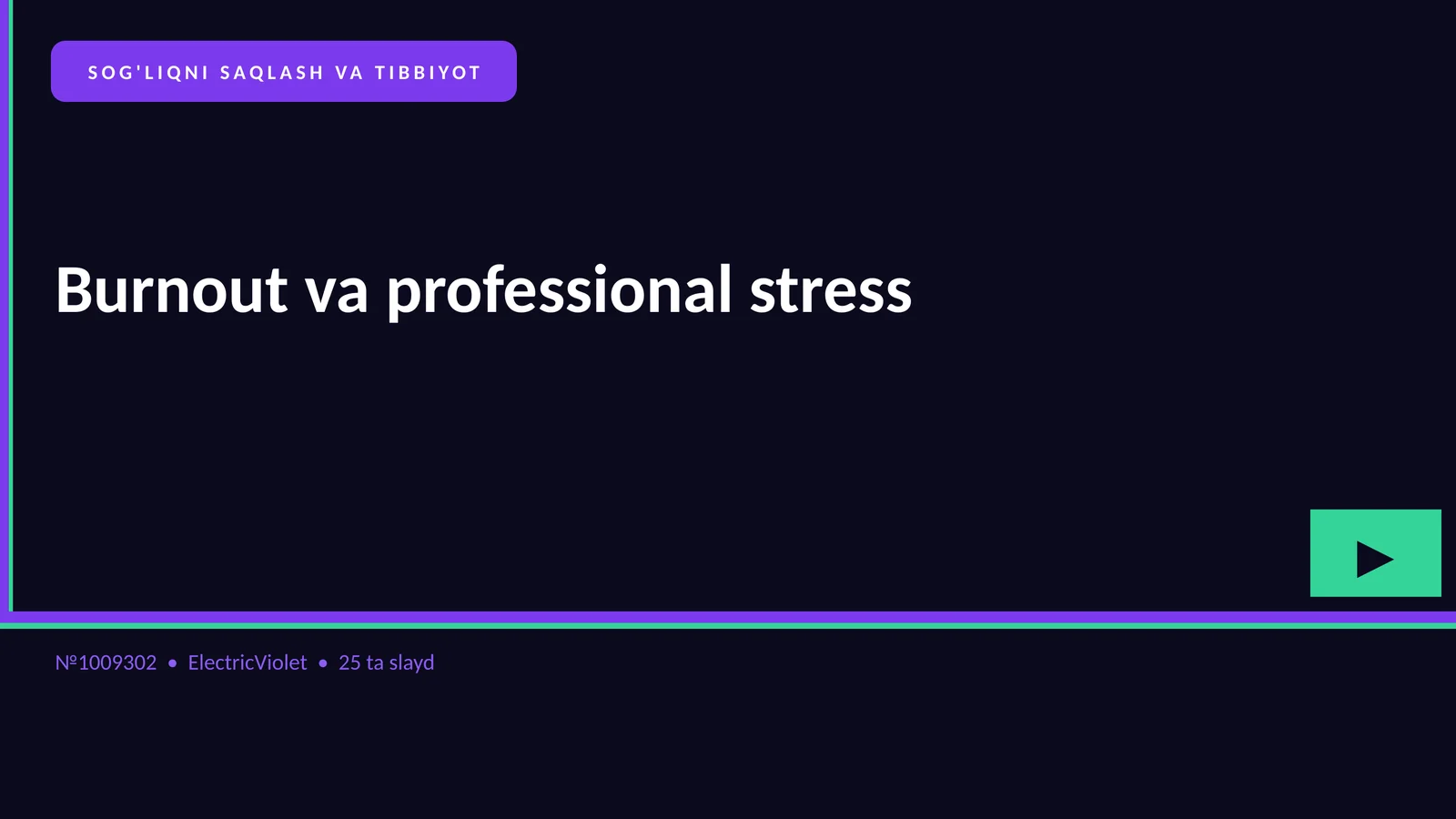 Burnout va professional stress