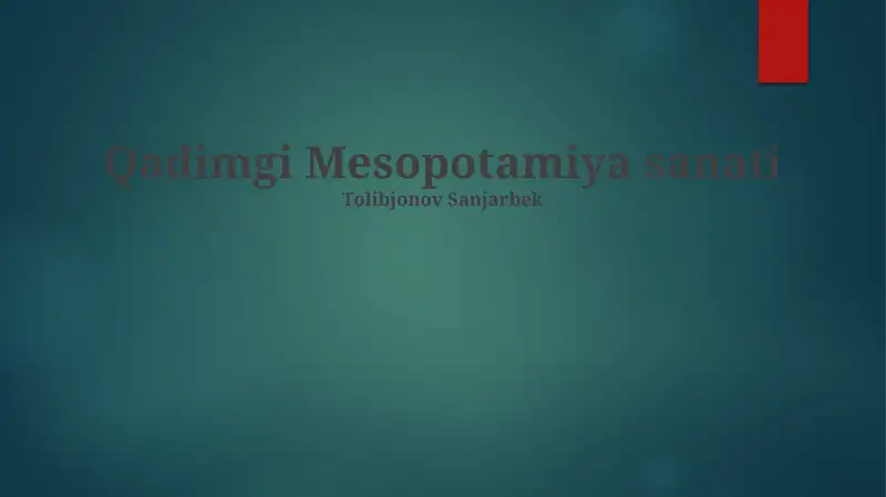 Qadimgi Mesopotamiya sanati