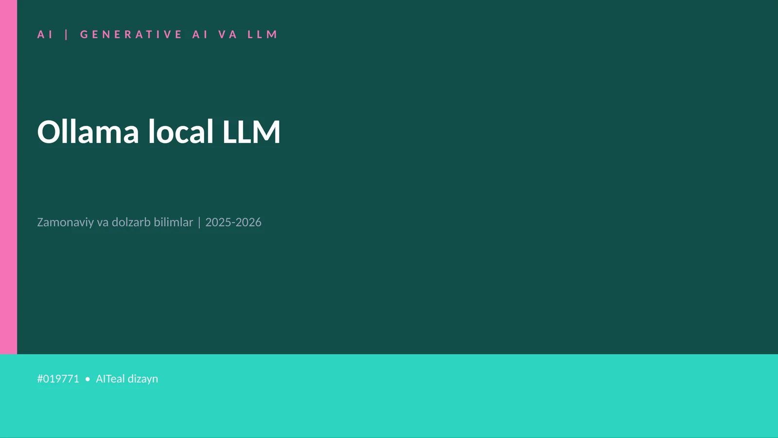 GENERATIVE AI VA LLM