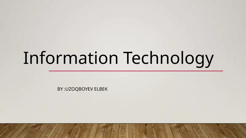 Information Technology