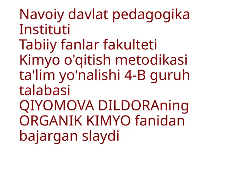 Geterosiklik birikmalar va ularning xossalari o'qitish metodikasi
