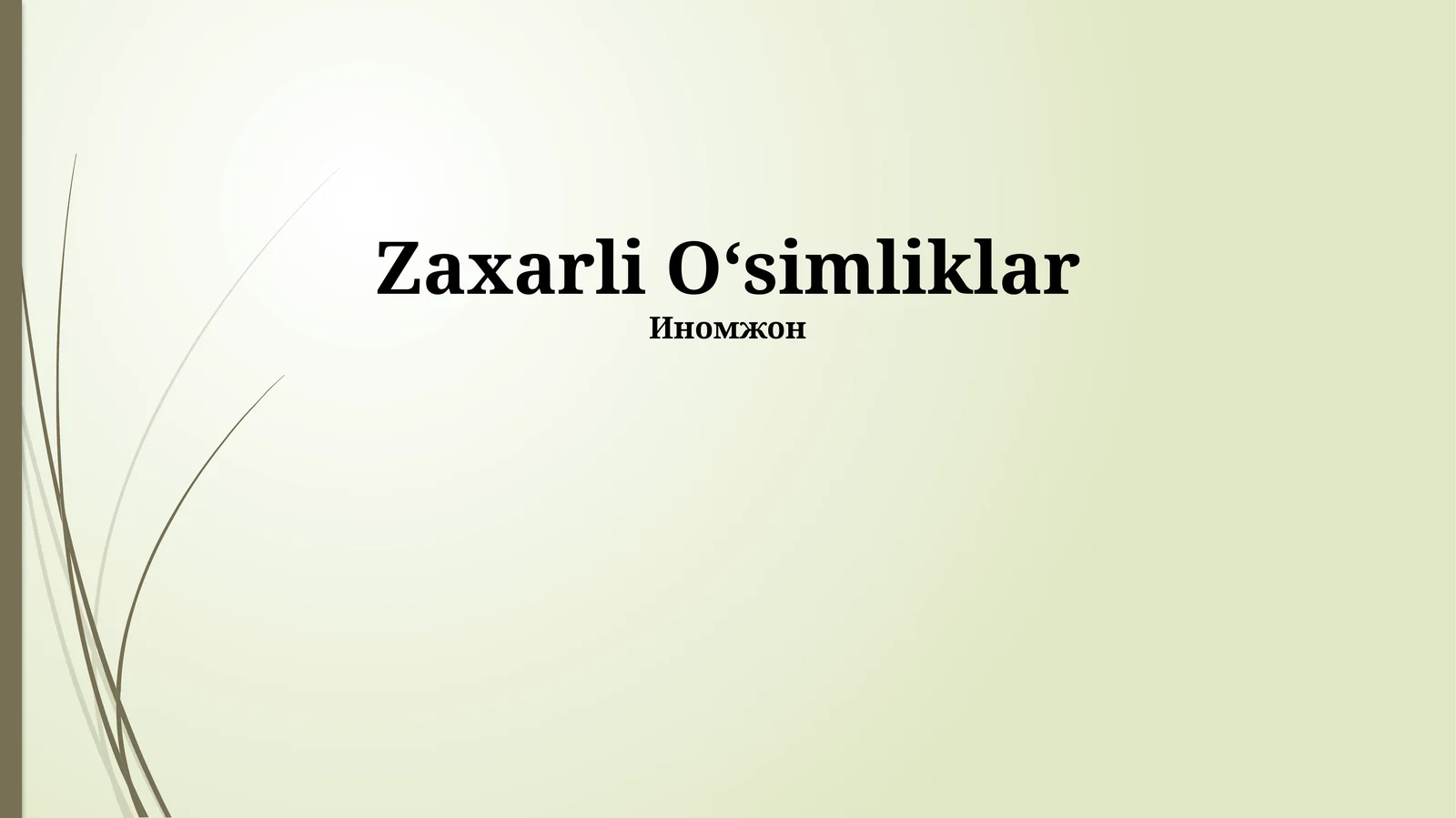 Dorivor O'simliklar