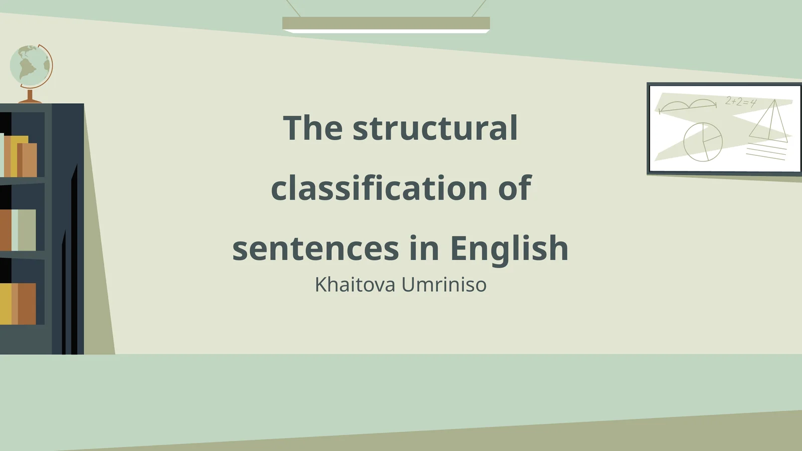 The structural classification of sentences in English