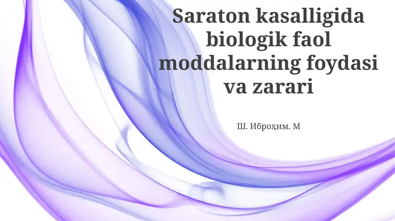Biologik faol moddalar