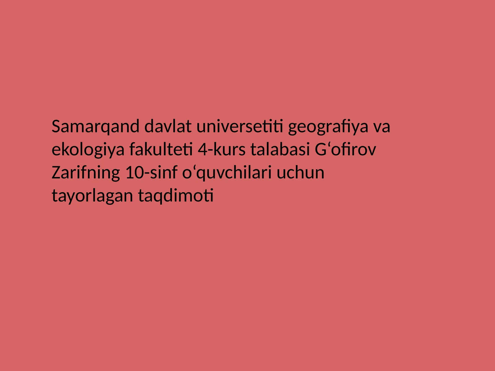 Shvetsariya haqida taqdimot