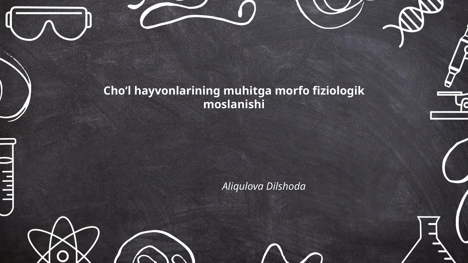Choʻl hayvonlarining muhitga morfo fiziologik moslanishi