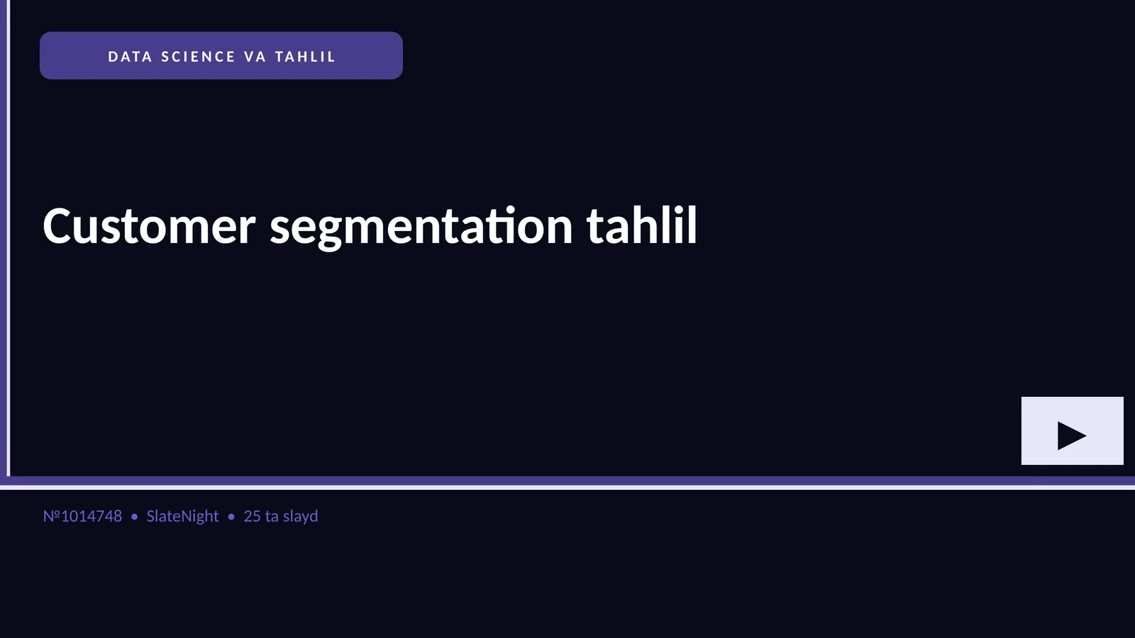 DATA SCIENCE VA TAHLIL