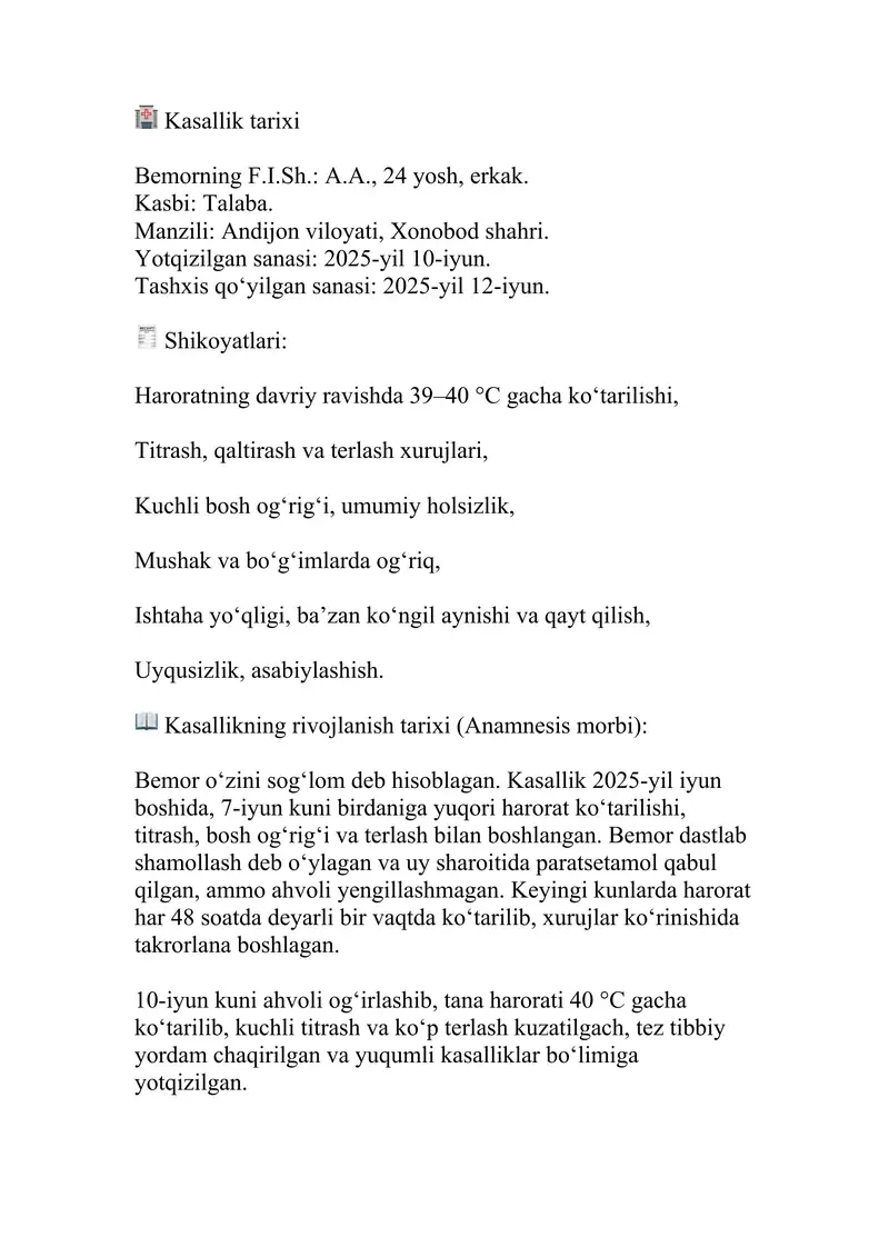Bezgak kasallik tarixi