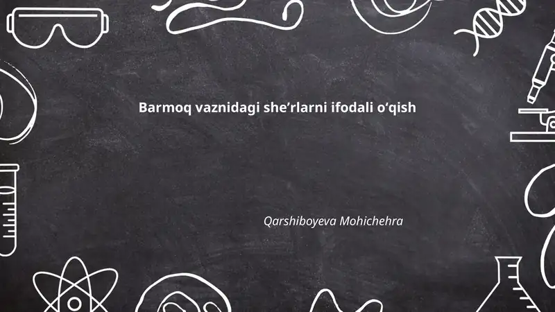 Barmoq vaznidagi sheʼrlarni ifodali oʻqish