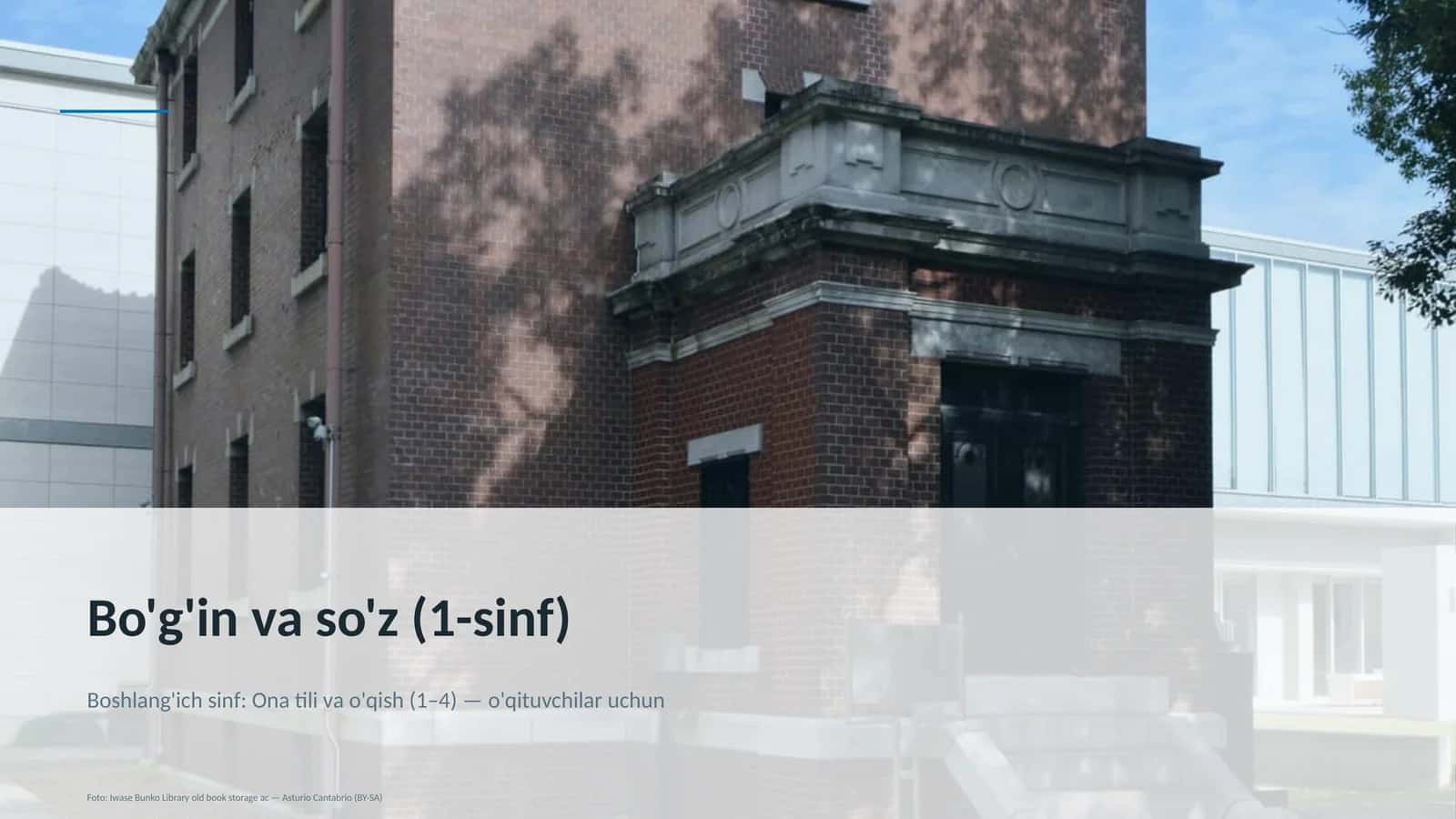 Bo'g'in va so'z (1-sinf)