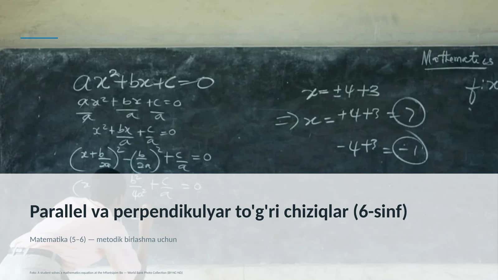 Parallel va perpendikulyar to'g'ri chiziqlar (6-sinf)