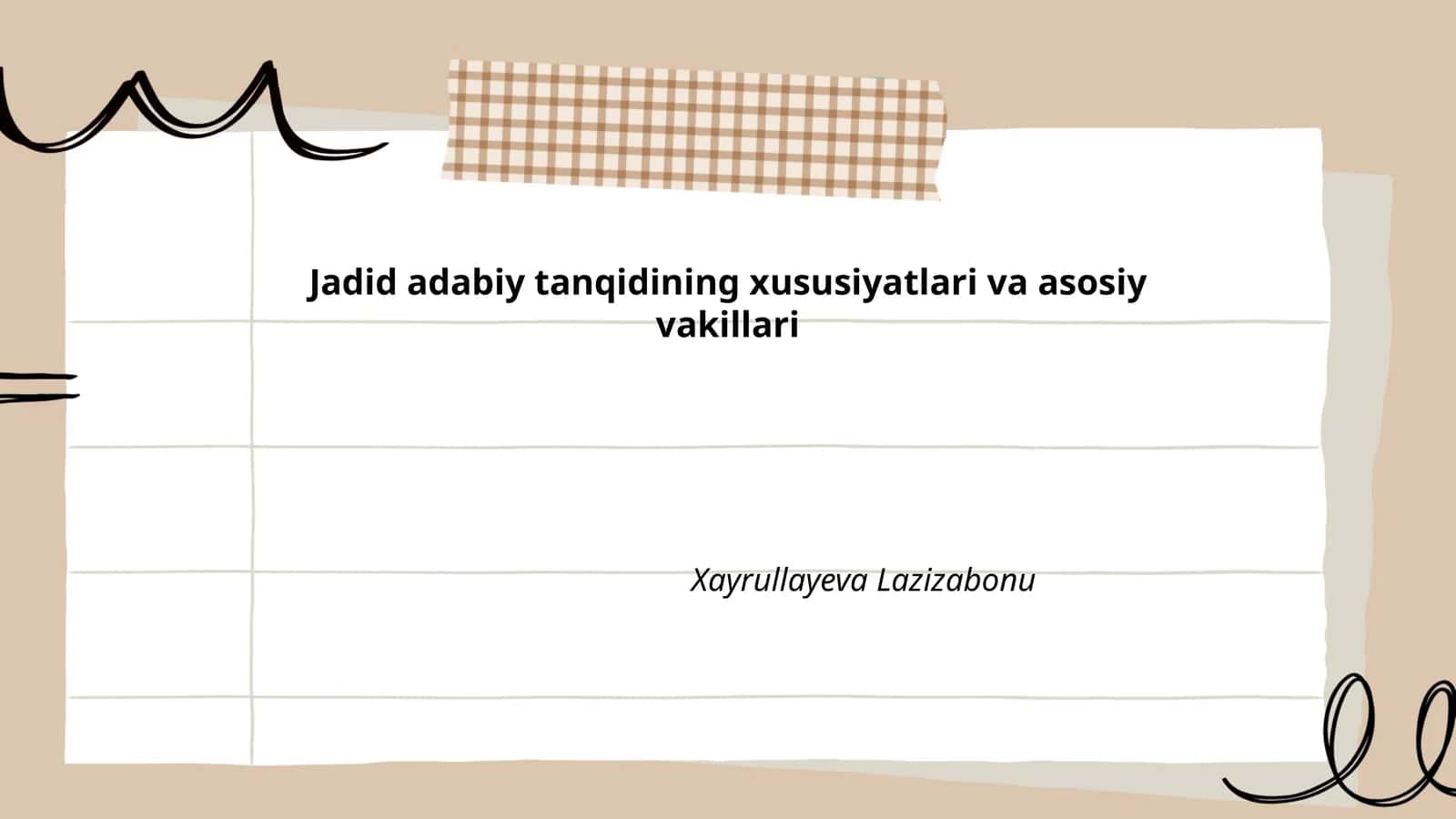 Jadid adabiy tanqidining xususiyatlari va asosiy vakillari