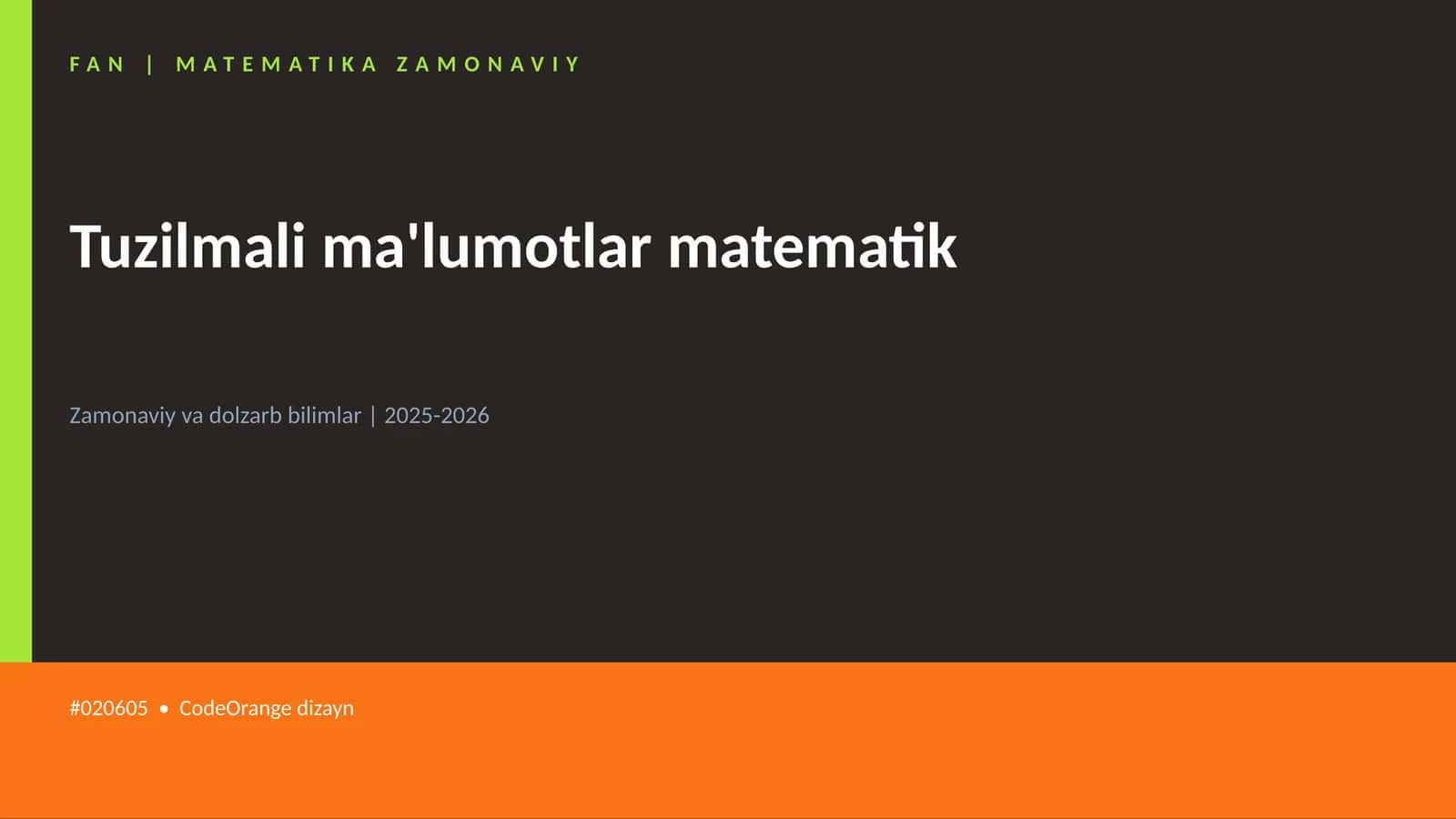 Tuzilmali ma'lumotlar matematik