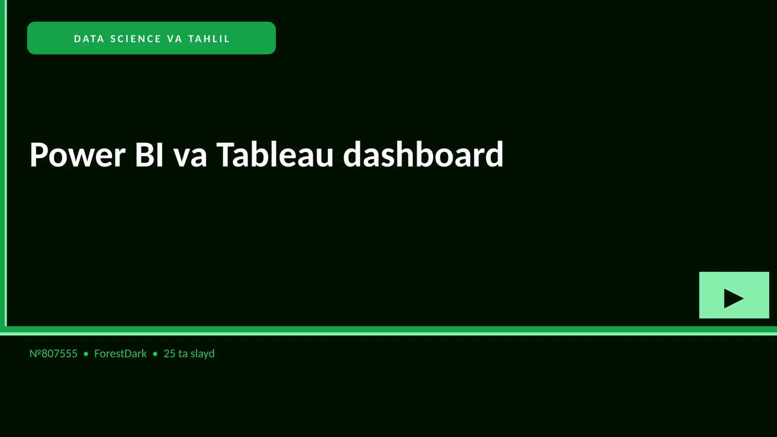 DATA SCIENCE VA TAHLIL