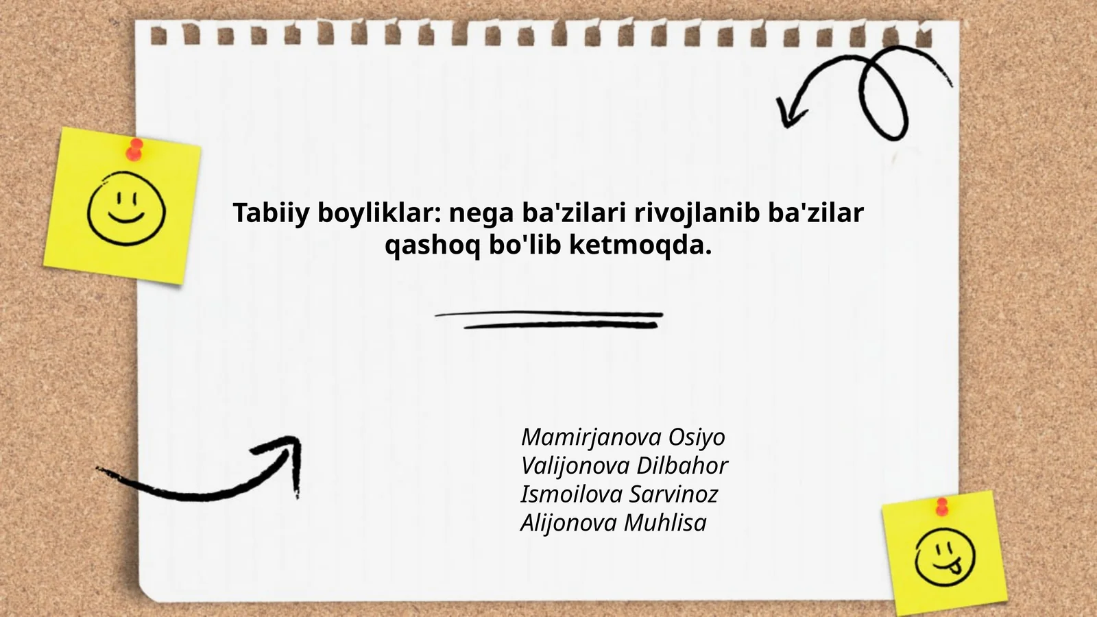 Tabiiy boyliklar va iqtisodiy o'sish o'rtasidagi bog'liqlik