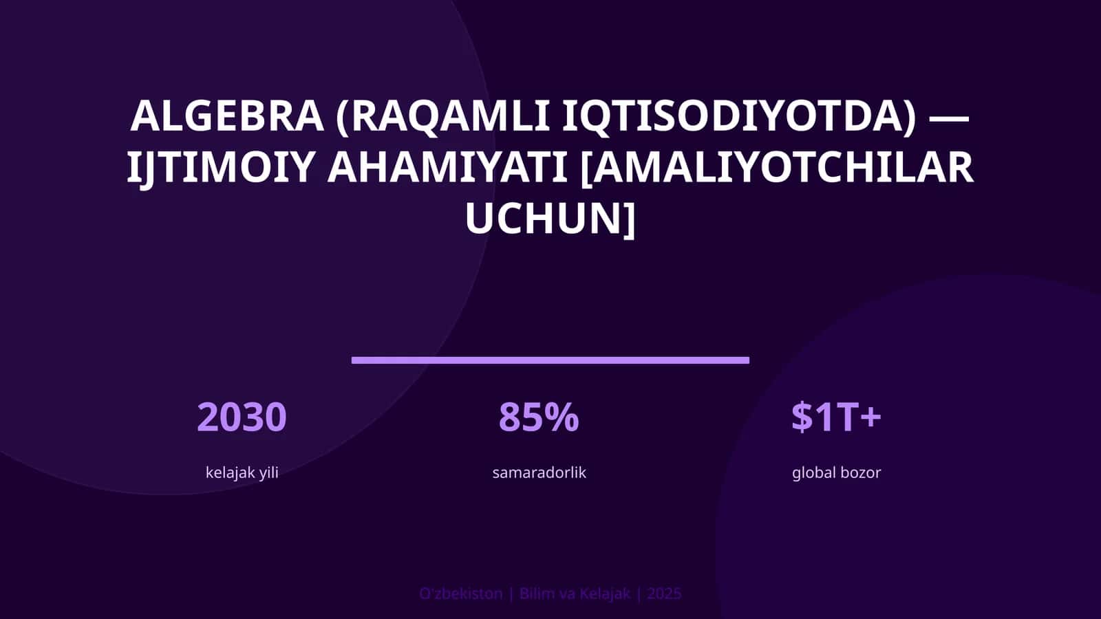 Algebra (raqamli iqtisodiyotda) — ijtimoiy ahamiyati [amaliyotchilar uchun]