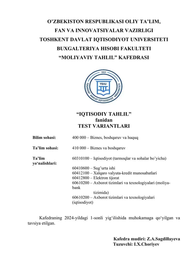 Iqtisodiy tahlil