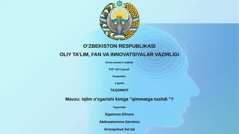 Iqlim o'zgarishi kimga "qimmatga tushdi "?