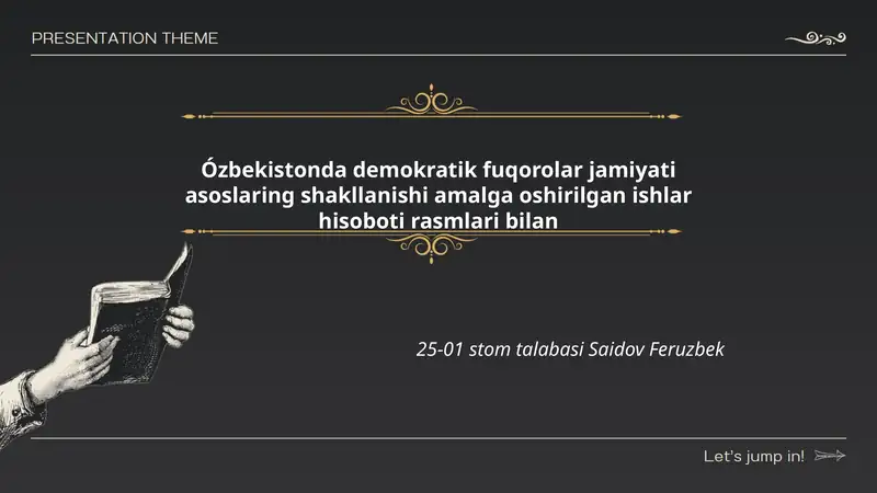 Ózbekistonda demokratik fuqorolar jamiyati shakllanishining tarixiy bosqichlari rasmlari