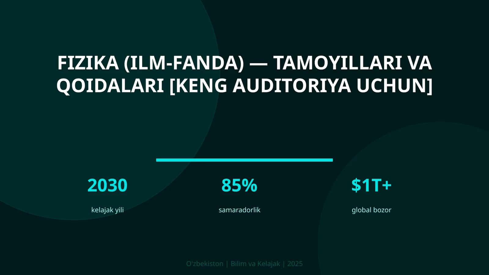 Fizika (ilm-fanda) — tamoyillari va qoidalari [keng auditoriya uchun]