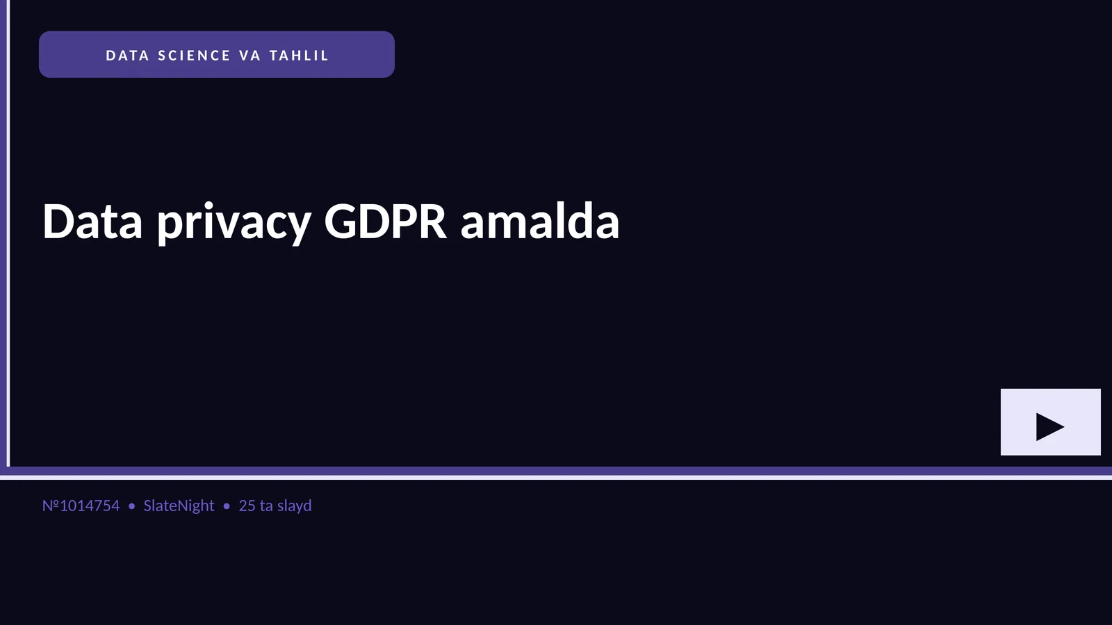 DATA SCIENCE VA TAHLIL