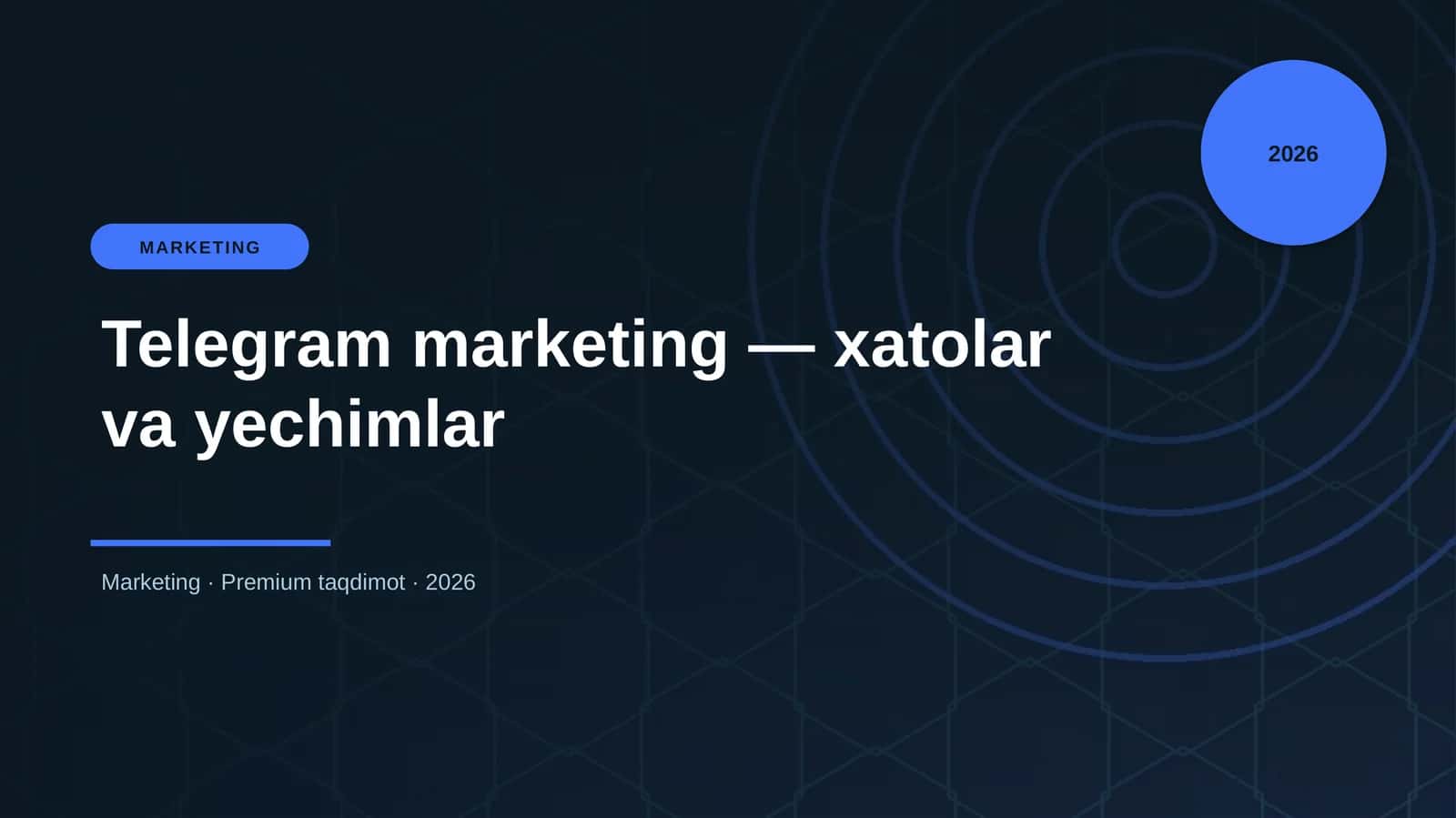Telegram marketing — xatolar va yechimlar
