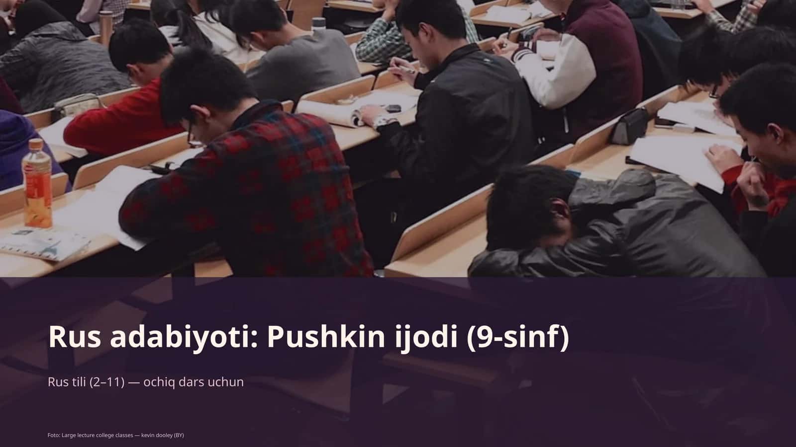 Rus adabiyoti: Pushkin ijodi (9-sinf)