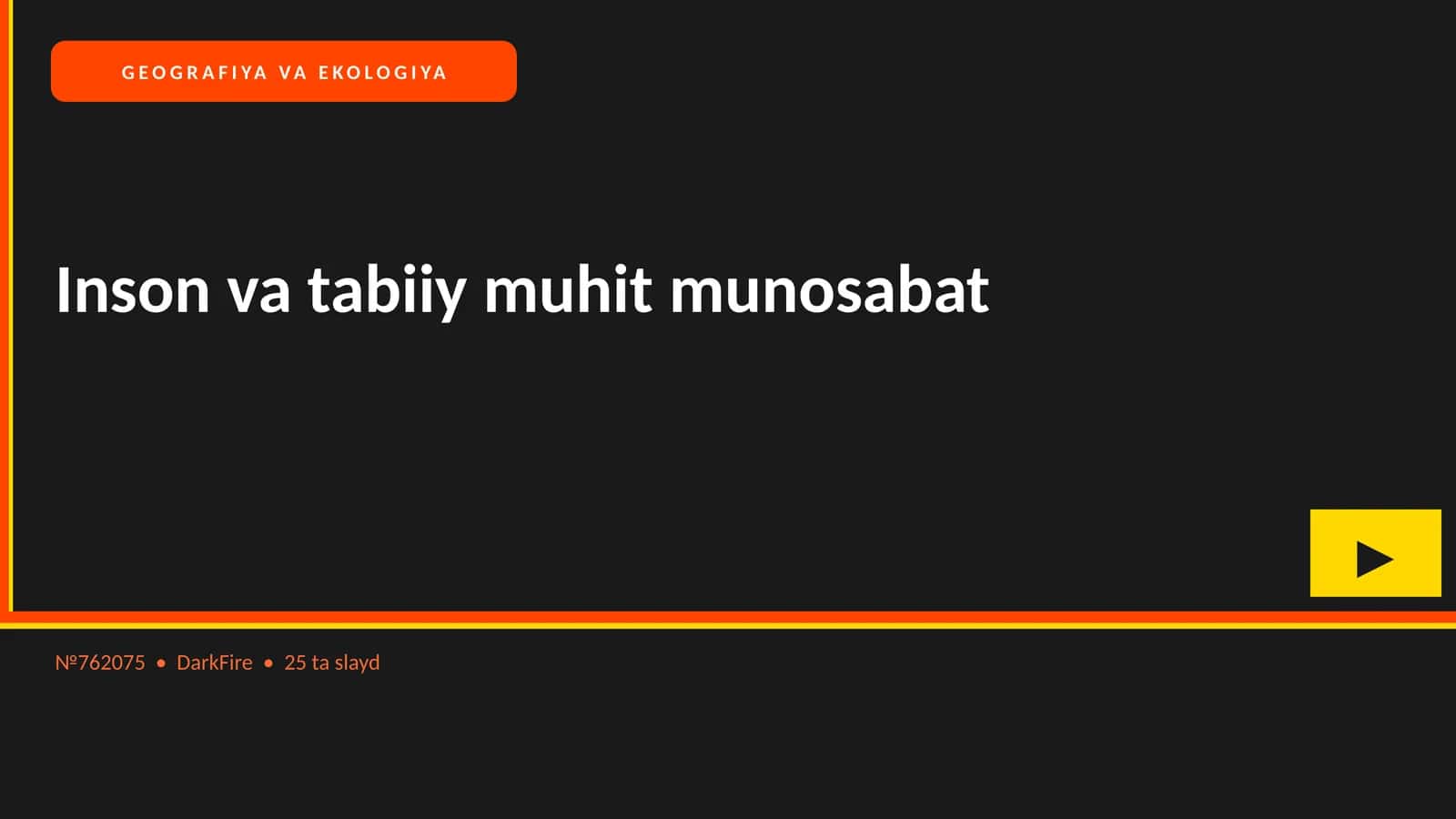 Inson va tabiiy muhit munosabat