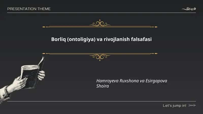 Borliq (ontologiya) va rivojlanish falsafasi