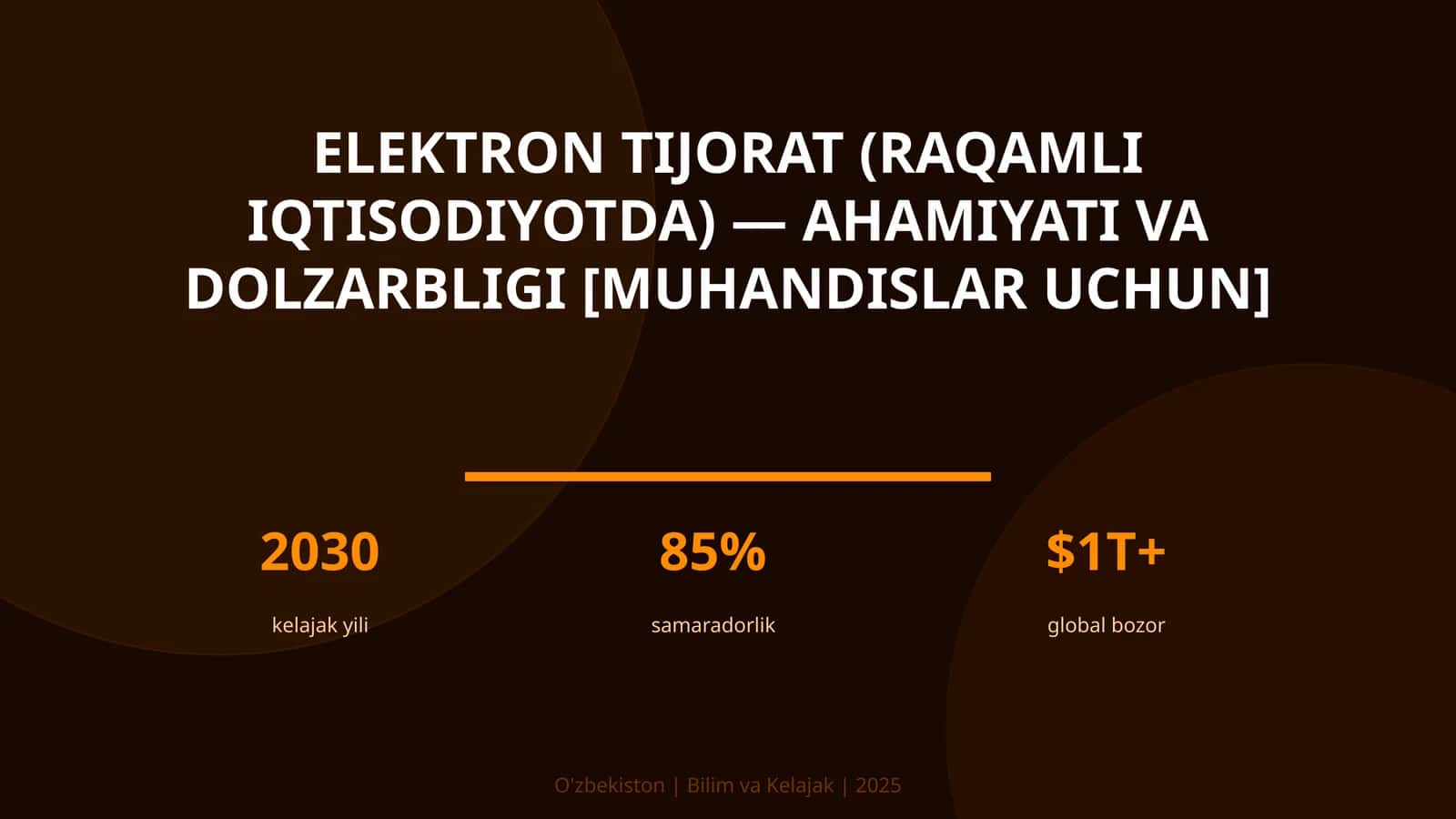 Elektron tijorat (raqamli iqtisodiyotda) — ahamiyati va dolzarbligi [muhandislar uchun]