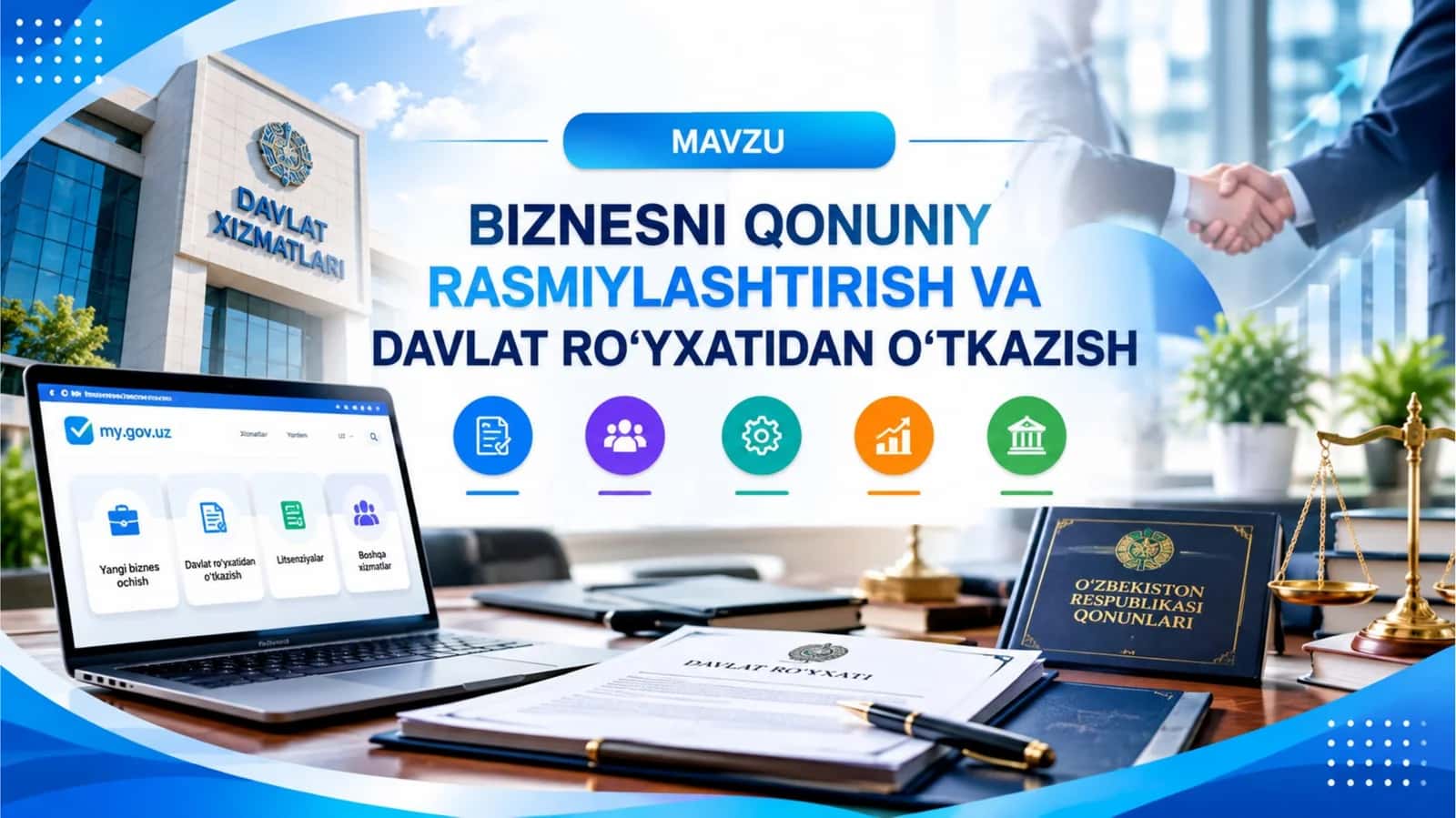 Biznesni qonuniy rasmiylashtirish va davlat ro‘yxatidan o‘tkazish