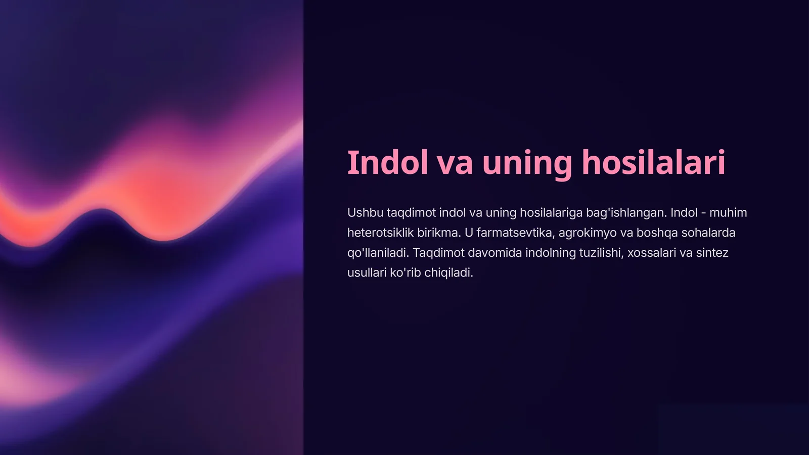 Indol va uning hosilalari