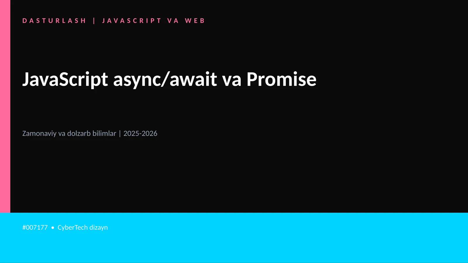 DASTURLASH | JAVASCRIPT VA WEB