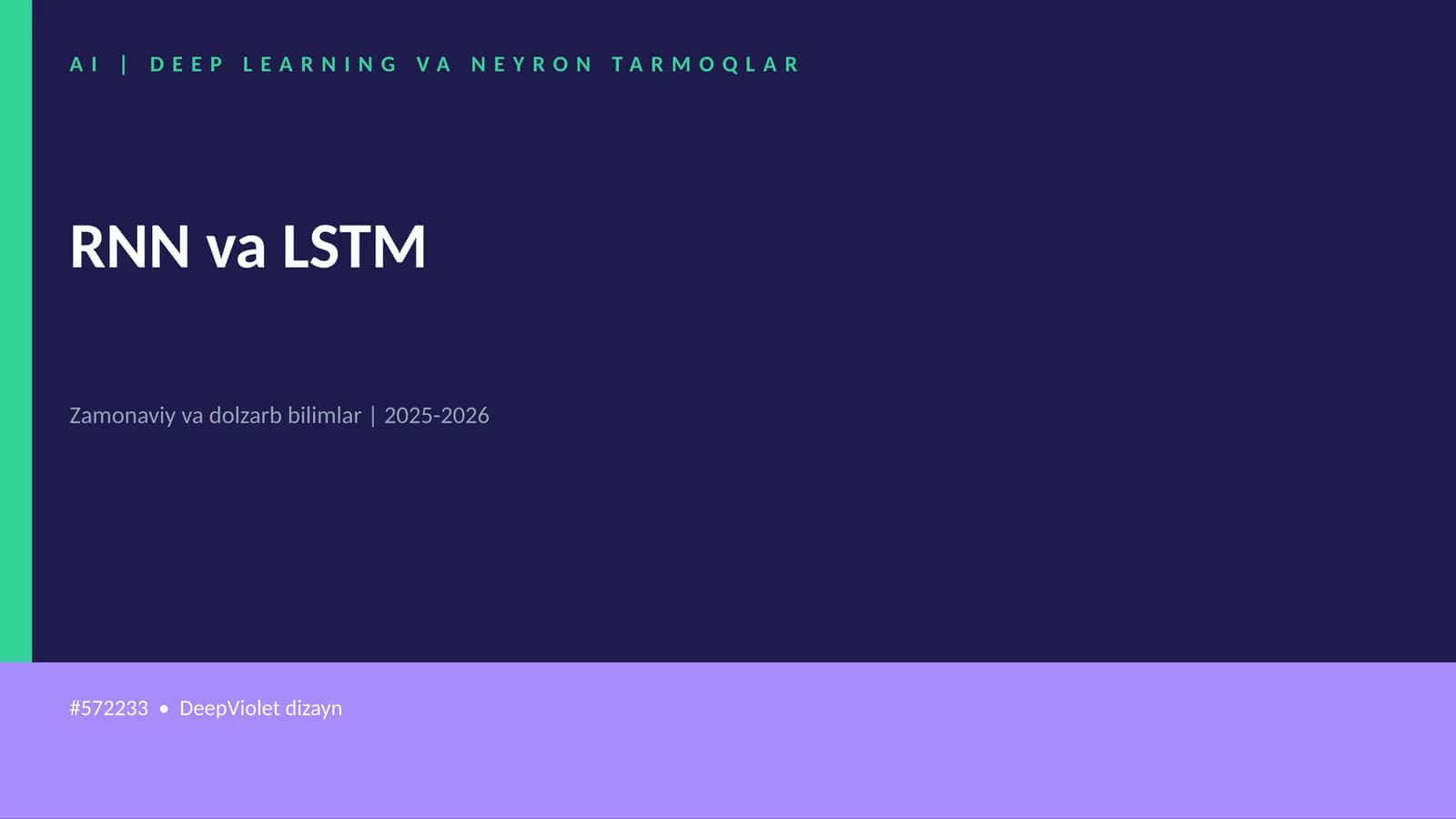 RNN va LSTM