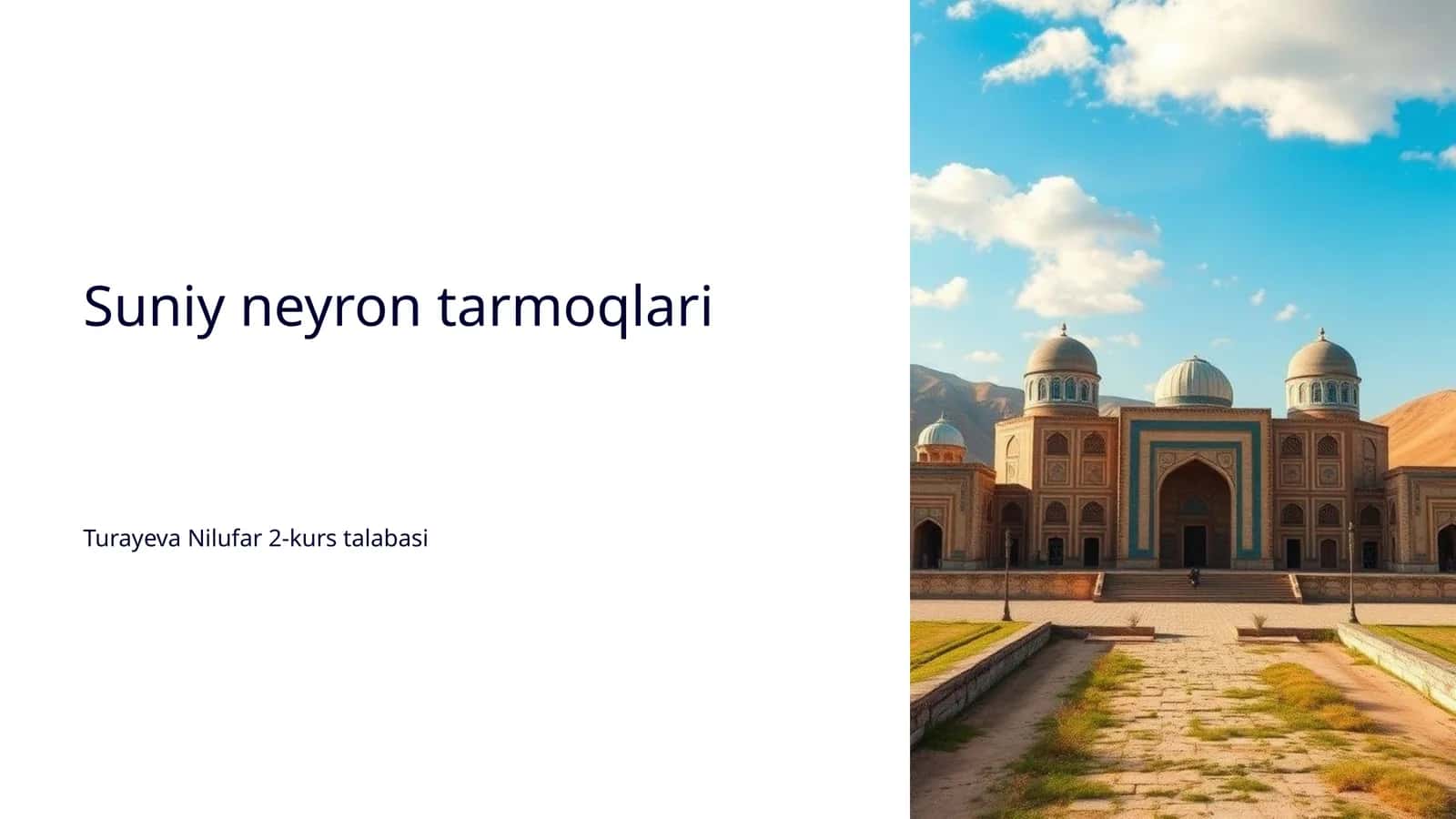 Suniy neyron tarmoqlari