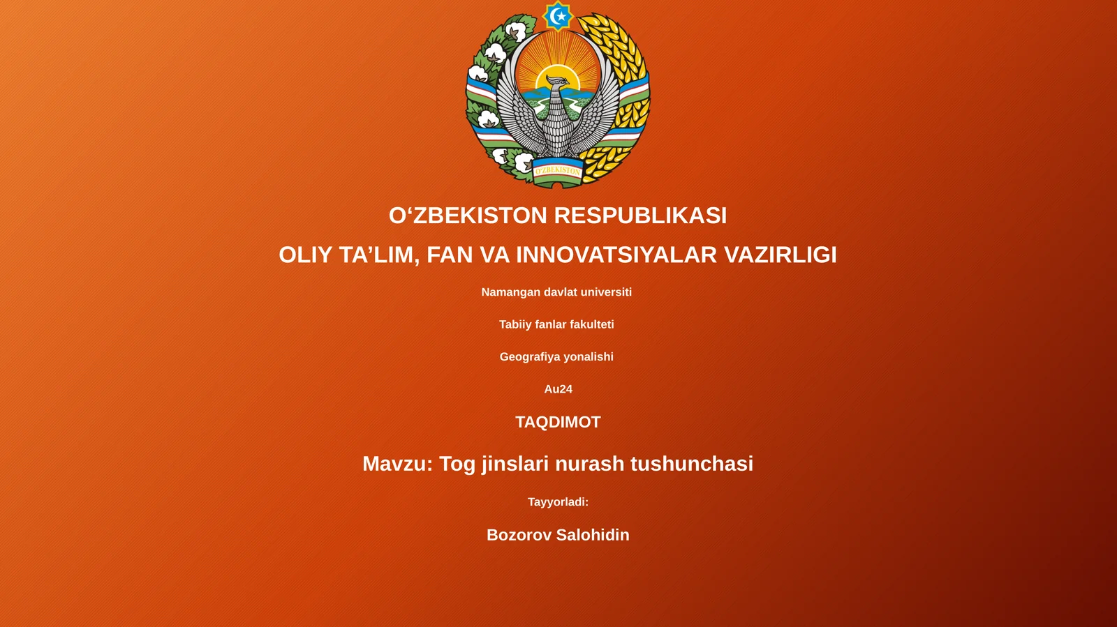 Tog jinslari nurash tushunchasi