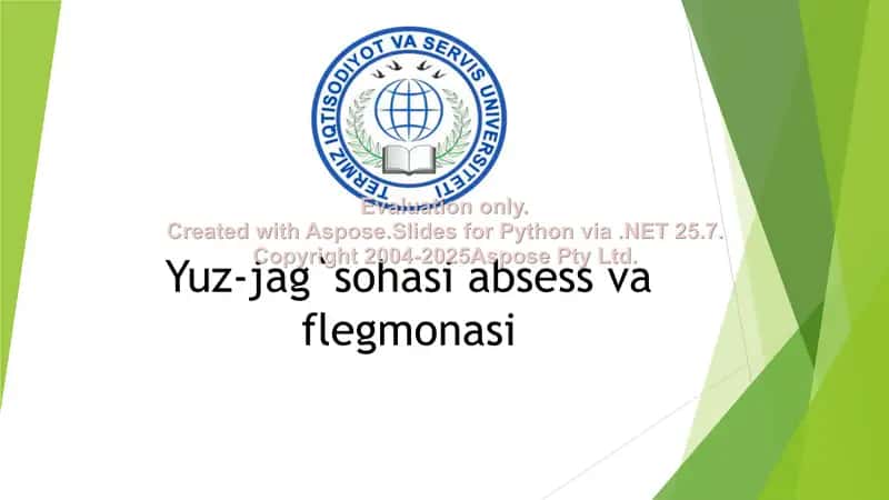 Yuz-jag` sohasi absess va flegmonasi